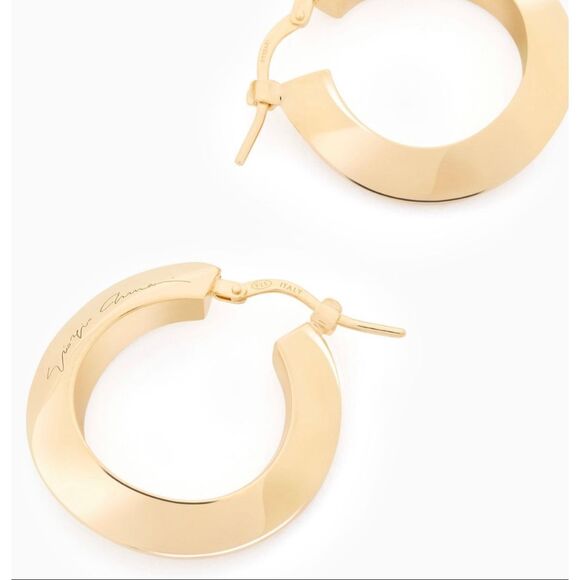 Giorgio Armani Sterling Silver Gold-Plated Earrings - Picture 1 of 10